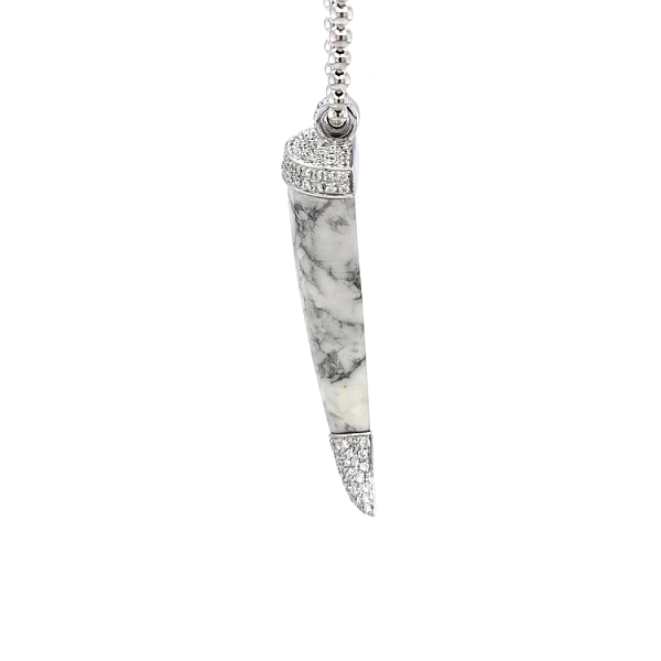 Gold Men's Pendant with Ceramics and Diamonds