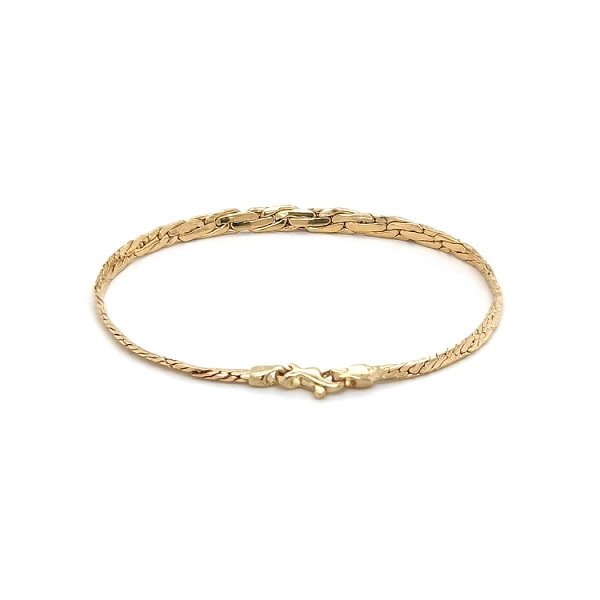 Gold Bracelet with Zircons
