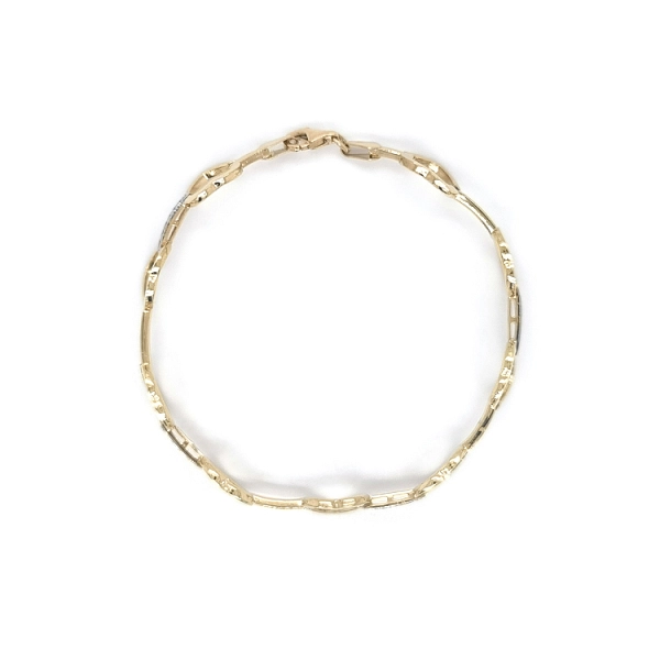 Gold Women's Bracelet Heart with Zircons