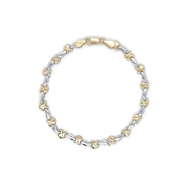 Zlatý Dámský Náramek z Kombinovaného Zlata