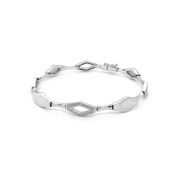 Bracelet with White Gold Zircons