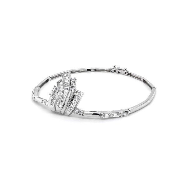 Ladies Bracelet with White Gold Zircones