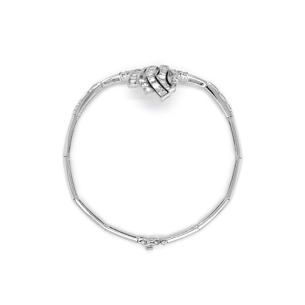 Ladies Bracelet with White Gold Zircones