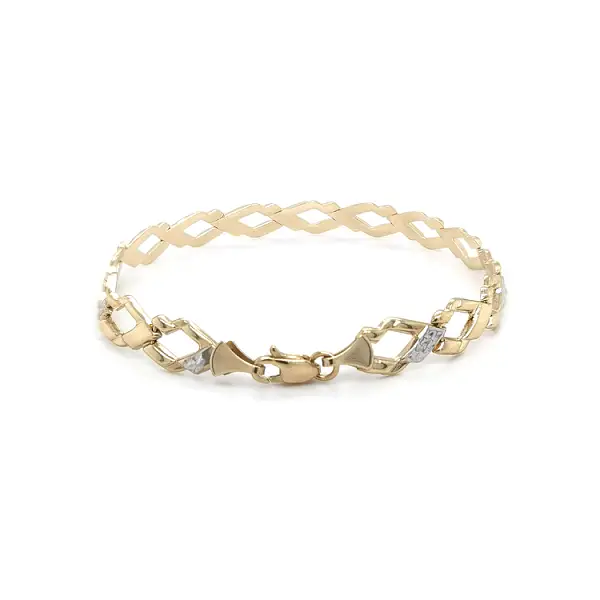 Zlatý Dámský Náramek z Kombinovaného Zlata