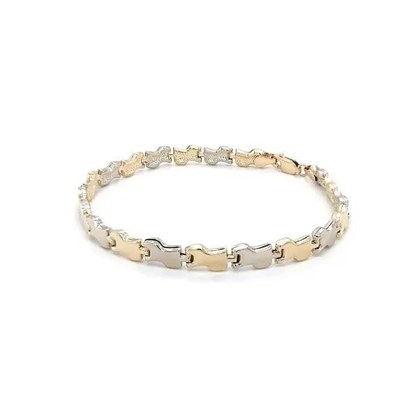 Zlatý Dámský Náramek z Kombinovaného Zlata