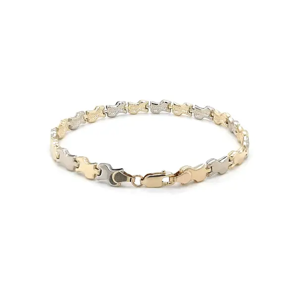 Zlatý Dámský Náramek z Kombinovaného Zlata