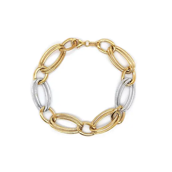 Zlatý Dámský Náramek z Kombinovaného Zlata