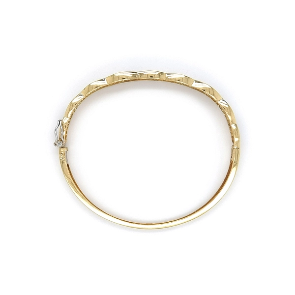 Gold Bracelet with Zircons