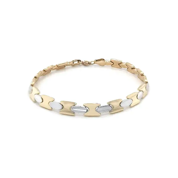 Zlatý Dámský Náramek z Kombinovaného Zlata