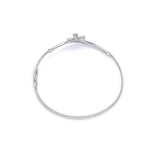 Fixed Bracelet with White Gold Zircons