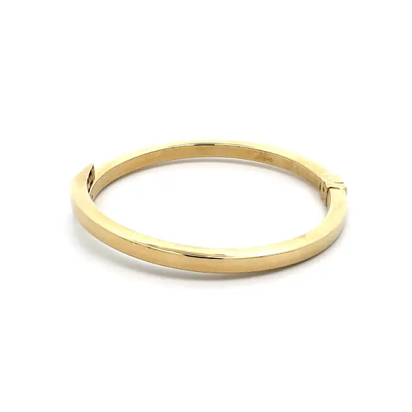 Zlatý Pevný Náramek s Smaltem