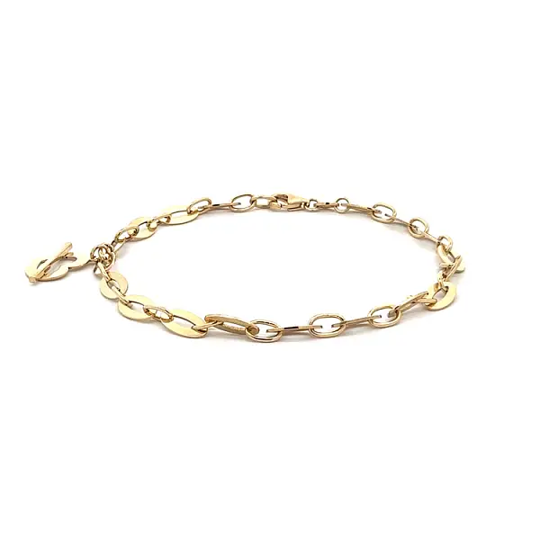 Zlatý Náramek s Přívěsekem Srdce