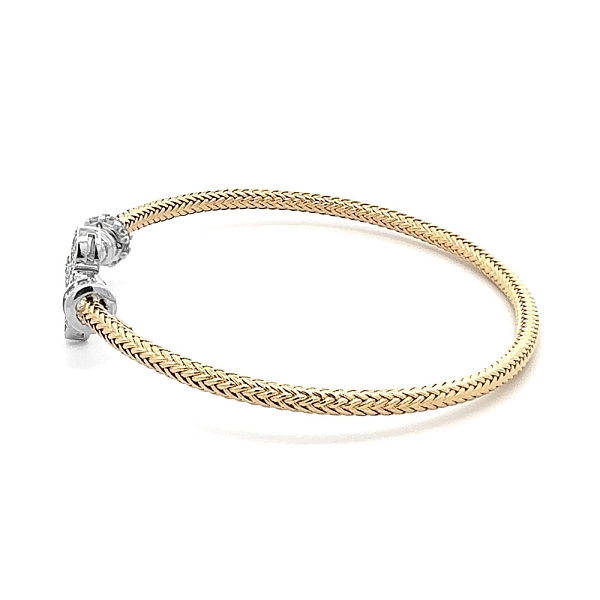 Bangle Bracelet made of Combination Gold