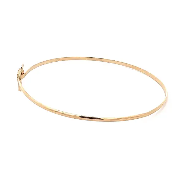 Zlatý Bangle Náramek Kytka