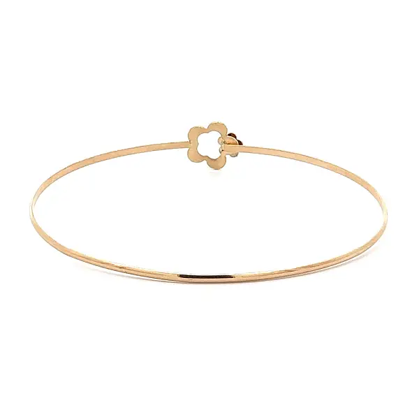 Zlatý Bangle Náramek Kytka