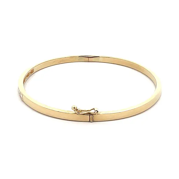 Zlatý Bangle Náramek se Zirkony