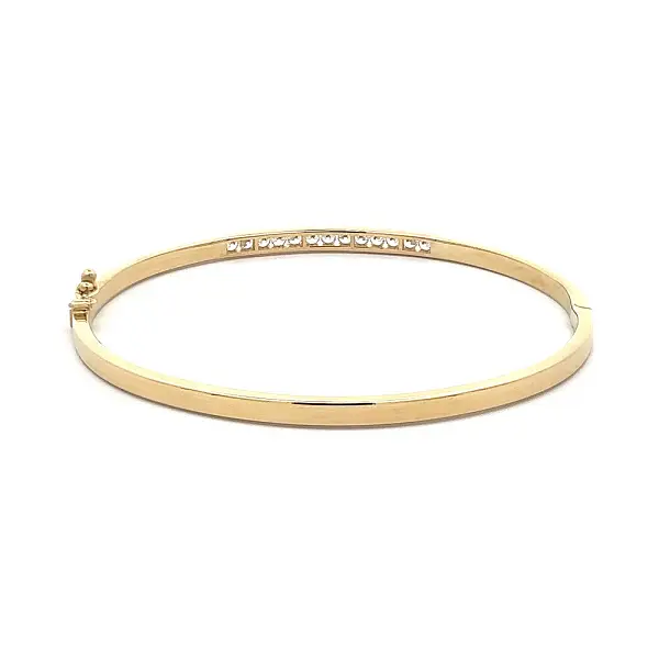 Zlatý Bangle Náramek se Zirkony