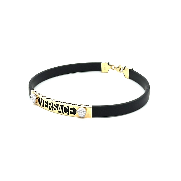 Gold Bracelet with Rubber
