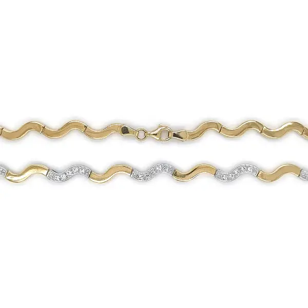 Zlatý Dámský Náhrdelník z Kombinovaného Zlata