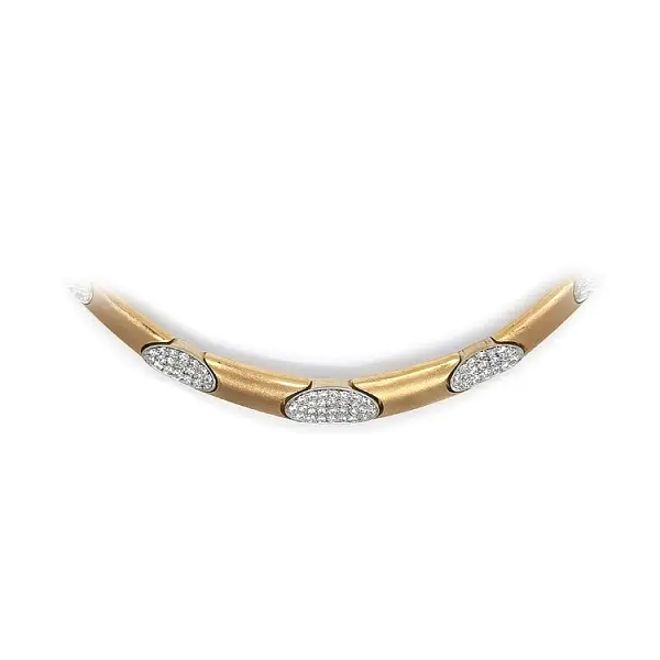 Zlatý Dámský Náhrdelník se Zirkony