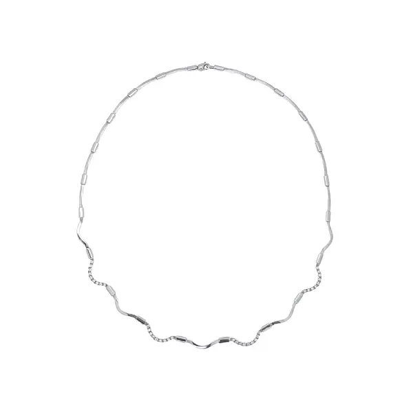 Dámský Náhrdelník z Bílého Zlata se Zirkony