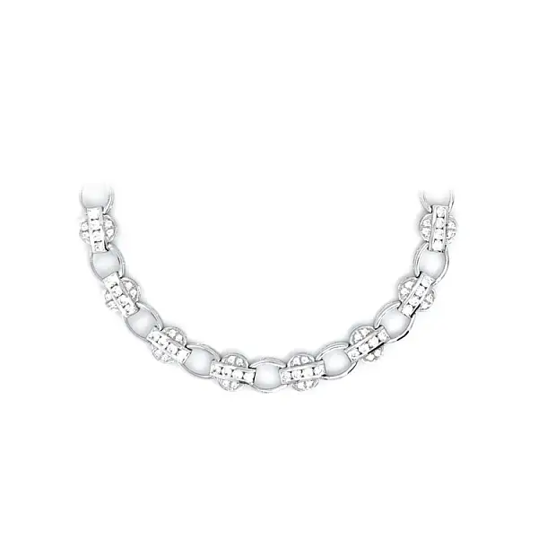 Dámský Náhrdelník z Bílého Zlata se Zirkony