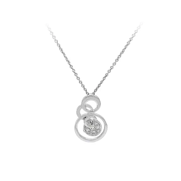 Náhrdelník se Zirkony z Bílého Zlata