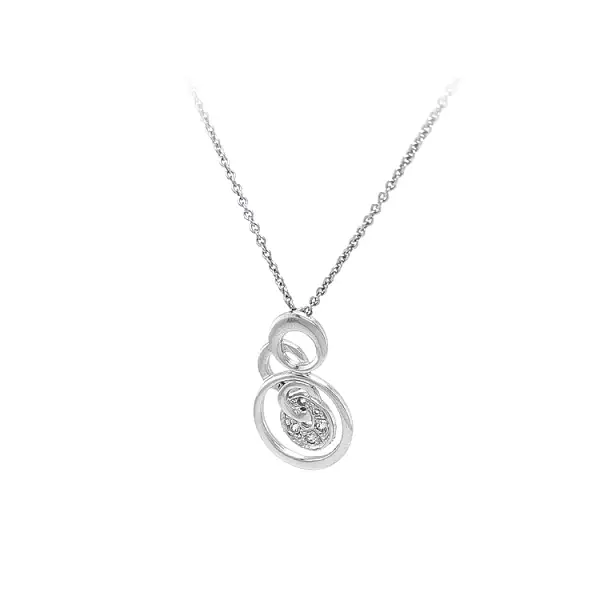 Náhrdelník se Zirkony z Bílého Zlata