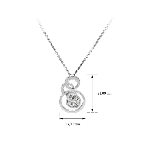 Náhrdelník se Zirkony z Bílého Zlata