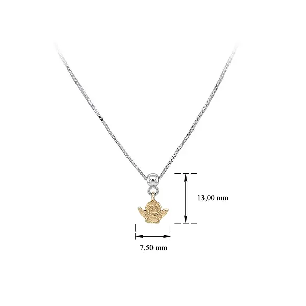 Náhrdelník Anděl z Kombinovaného Zlata