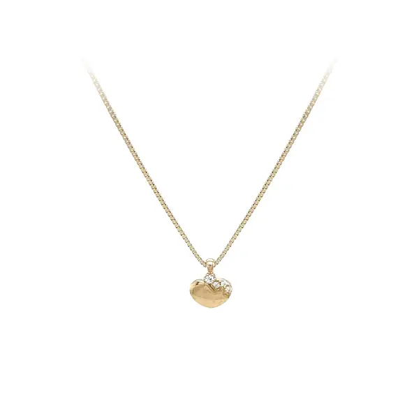 Zlatý Náhedelník Srdce se Zirkony