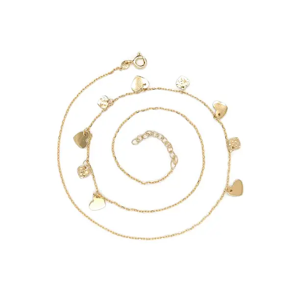 Zlatý Dámský Náhrdelník Srdíčka