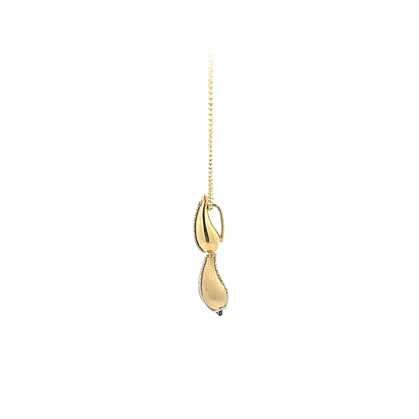 Gold Necklace with Purple Stone