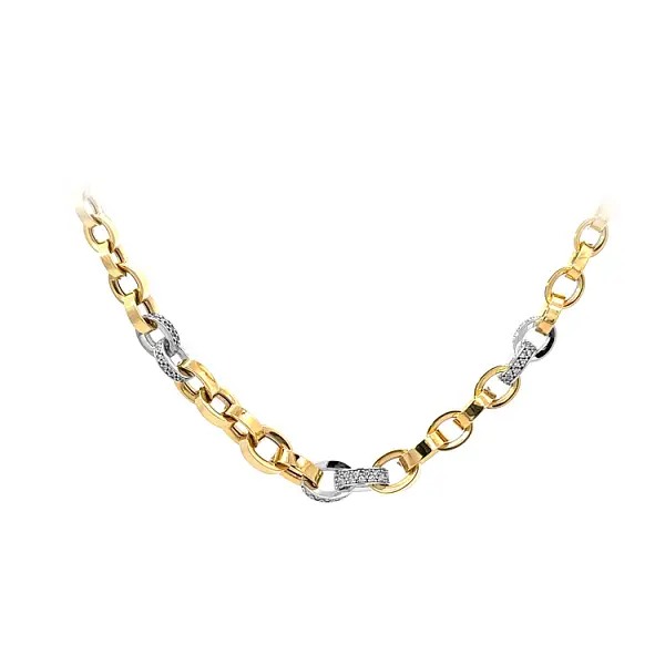 Náhrdelník se Zirkony z Kombinovného Zlata