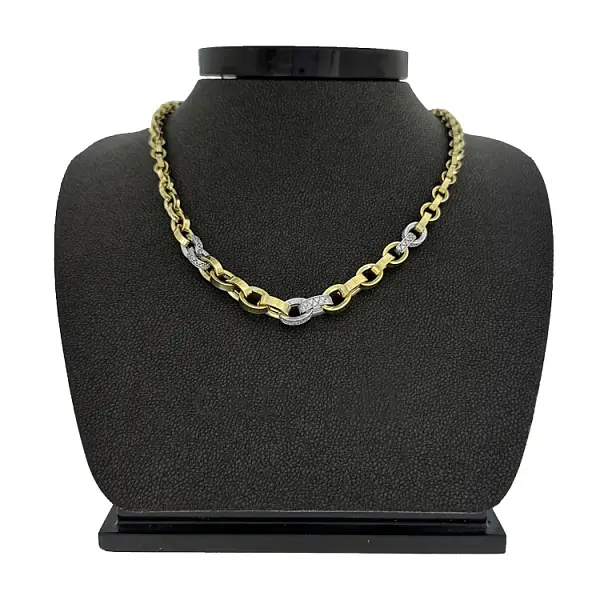 Náhrdelník se Zirkony z Kombinovného Zlata