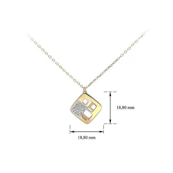 Zlatý Náhrdelník se Zirkony