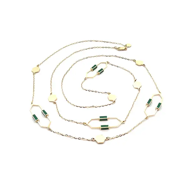 Zlatý Náhrdelník se Smaltem