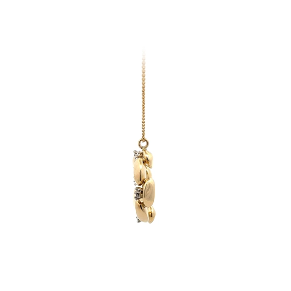 Gold Necklace with Zircons