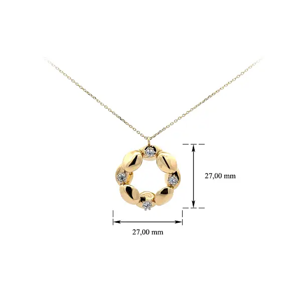 Zlatý Náhrdelník se Zirkony