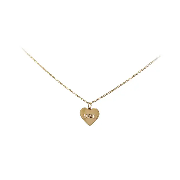 Zlatý Náhrdelník Srdce Love