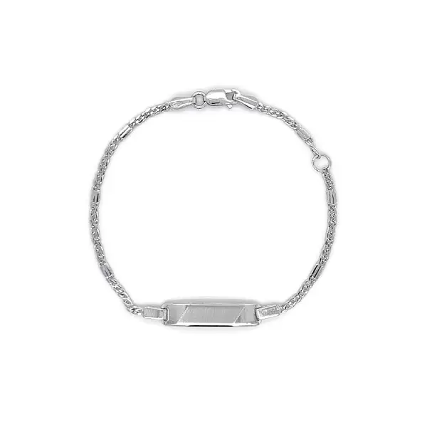 Dětský Náramek s Destičkou z Bílého Zlata