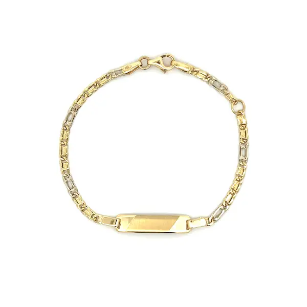 Zlatý Dětský Náramek s Destičkou