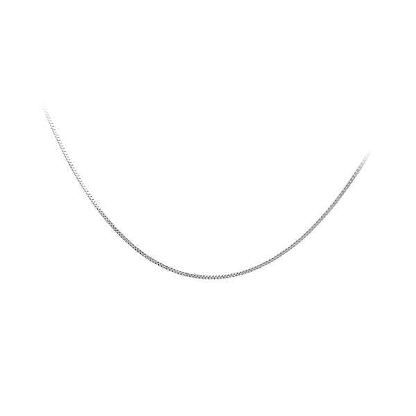 White Gold Cube Chain - Cube