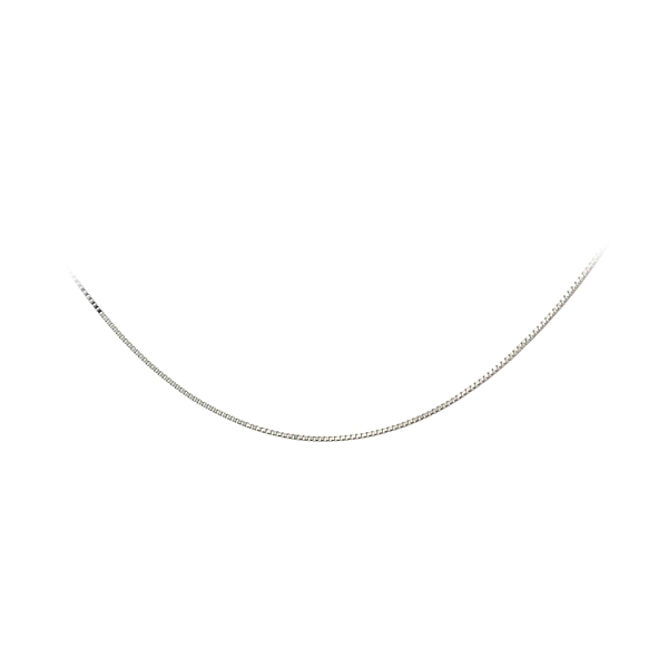White Gold Cube Chain - Cube