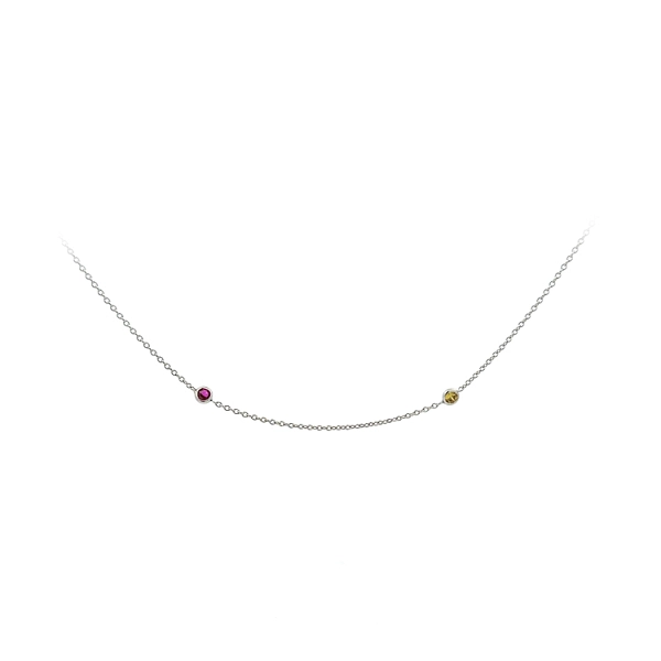 Gold Chain with Coloured Stones