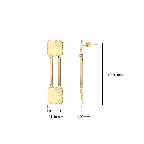 Zlaté Visací Náušnice