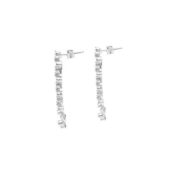 Zlaté Visací Náušnice se Zirkony