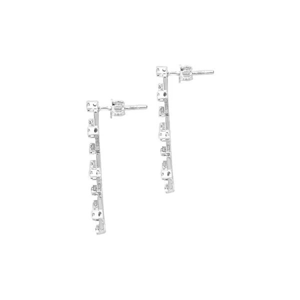 Zlaté Visací Náušnice se Zirkony