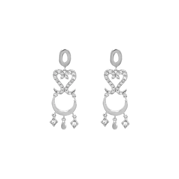 Zlaté Visací Náušnice se Zirkony