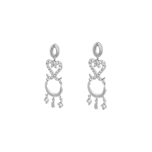 Zlaté Visací Náušnice se Zirkony